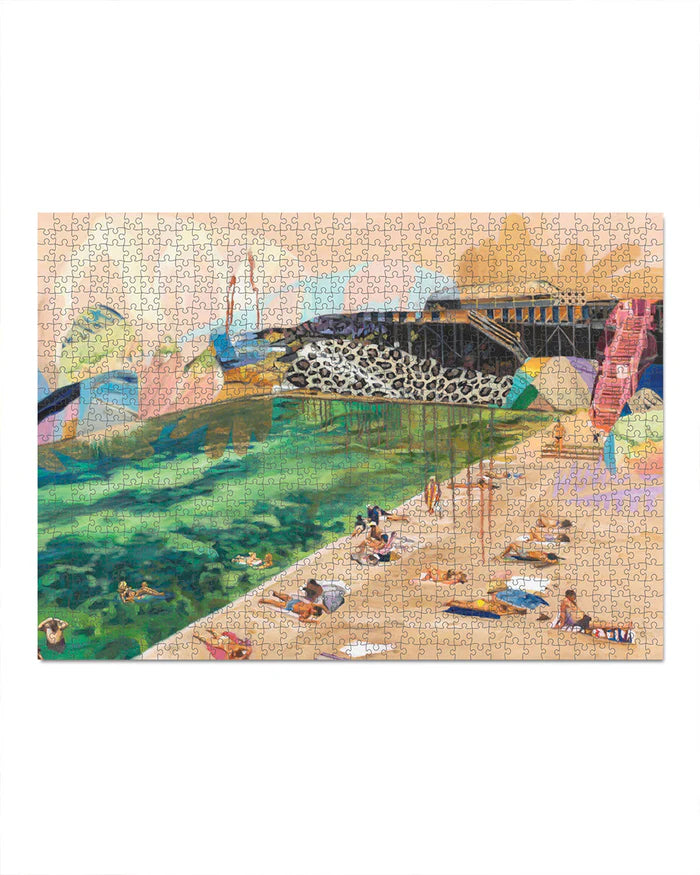 1000 Piece Puzzle Leopard Rocks