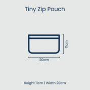 Tiny Zip Pouch Red Blue Stripe