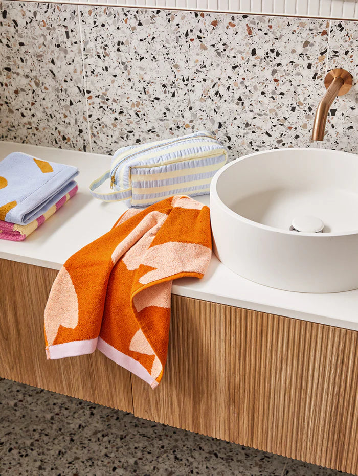 Butter Blue Seersucker Dopp Kit