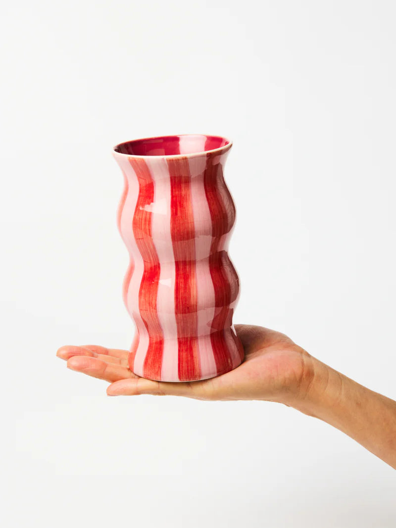 Palma Red Stripe Vase
