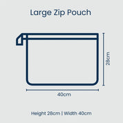 Large Zip Pouch Multi Stripe
