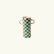 Griffe Green Check Bud Vase