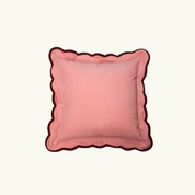 Corduroy Scalloped Cushion Peach
