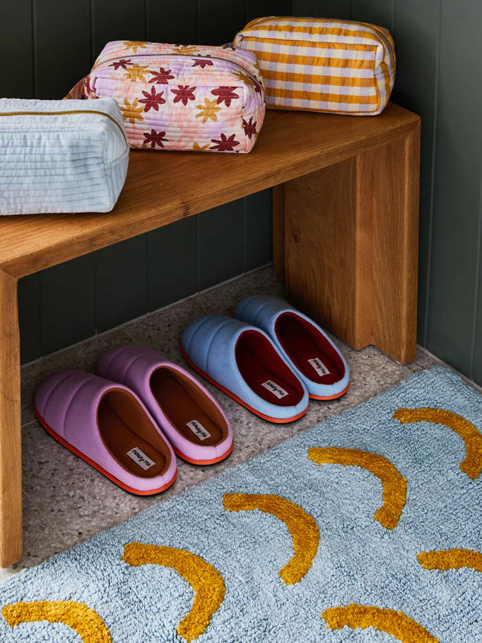 Blue Curve Bath Mat