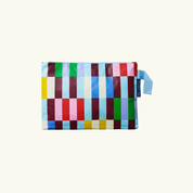 Large Zip Pouch Multi Stripe