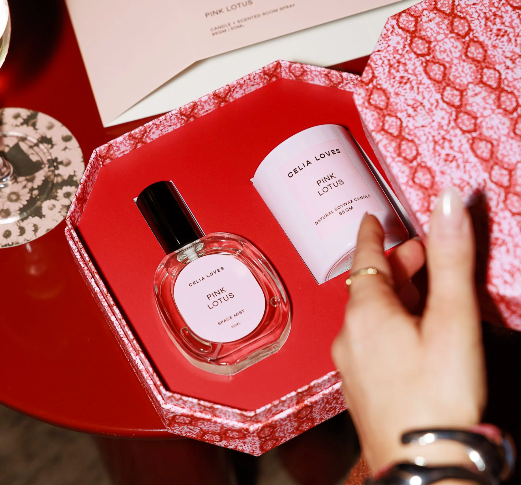 Duo Set Snakeskin Pink Lotus