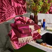Zelia Waffle Hand Towel Bougainvillea