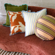 Butter Blue Seersucker Square Cushion